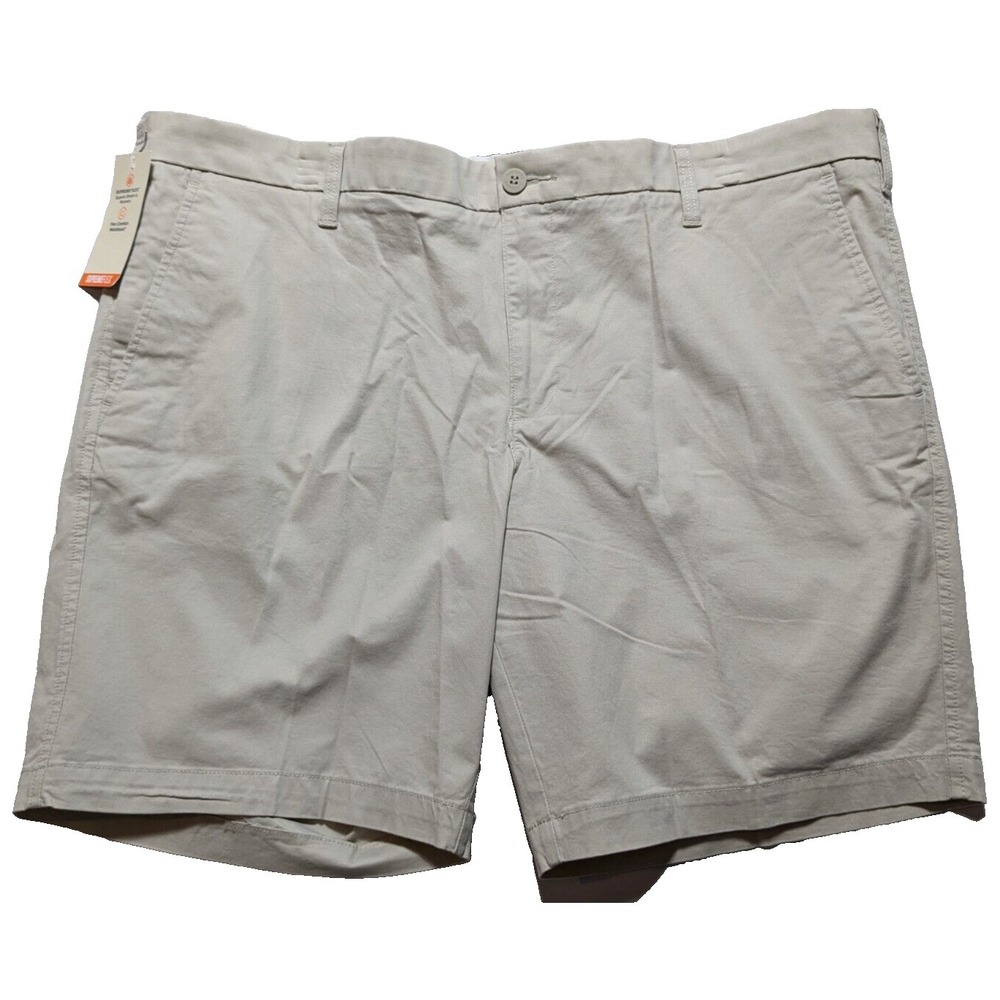 DOCKERS SUPREME FLEX Men 42 Light Khaki Cotton Stretch‎ 9" Ultimate Shorts NEW